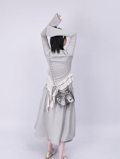 Metallic Rabbit-Ear Compact Shoulder-Bag