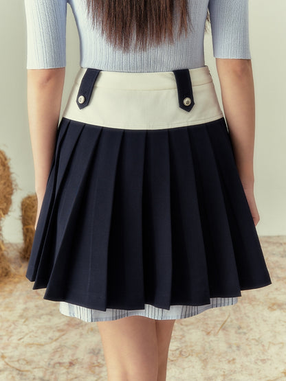 UNIQUE LRAYERE PLEATS SKIRT SKIRT