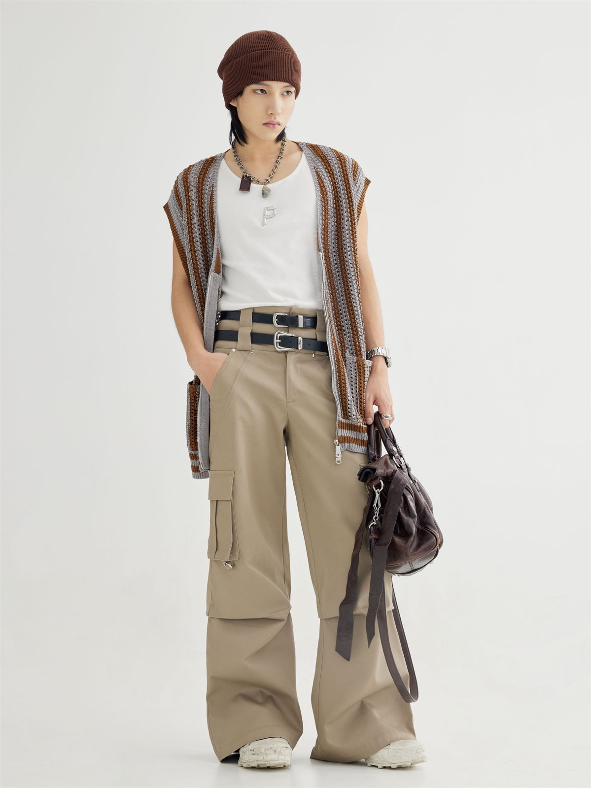 UNISEX CASUAL WIDE FLARE CARGO-PANTS