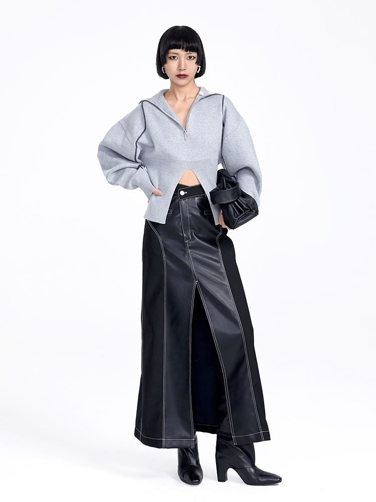 Slit Nichi Sailor-collar Pullover