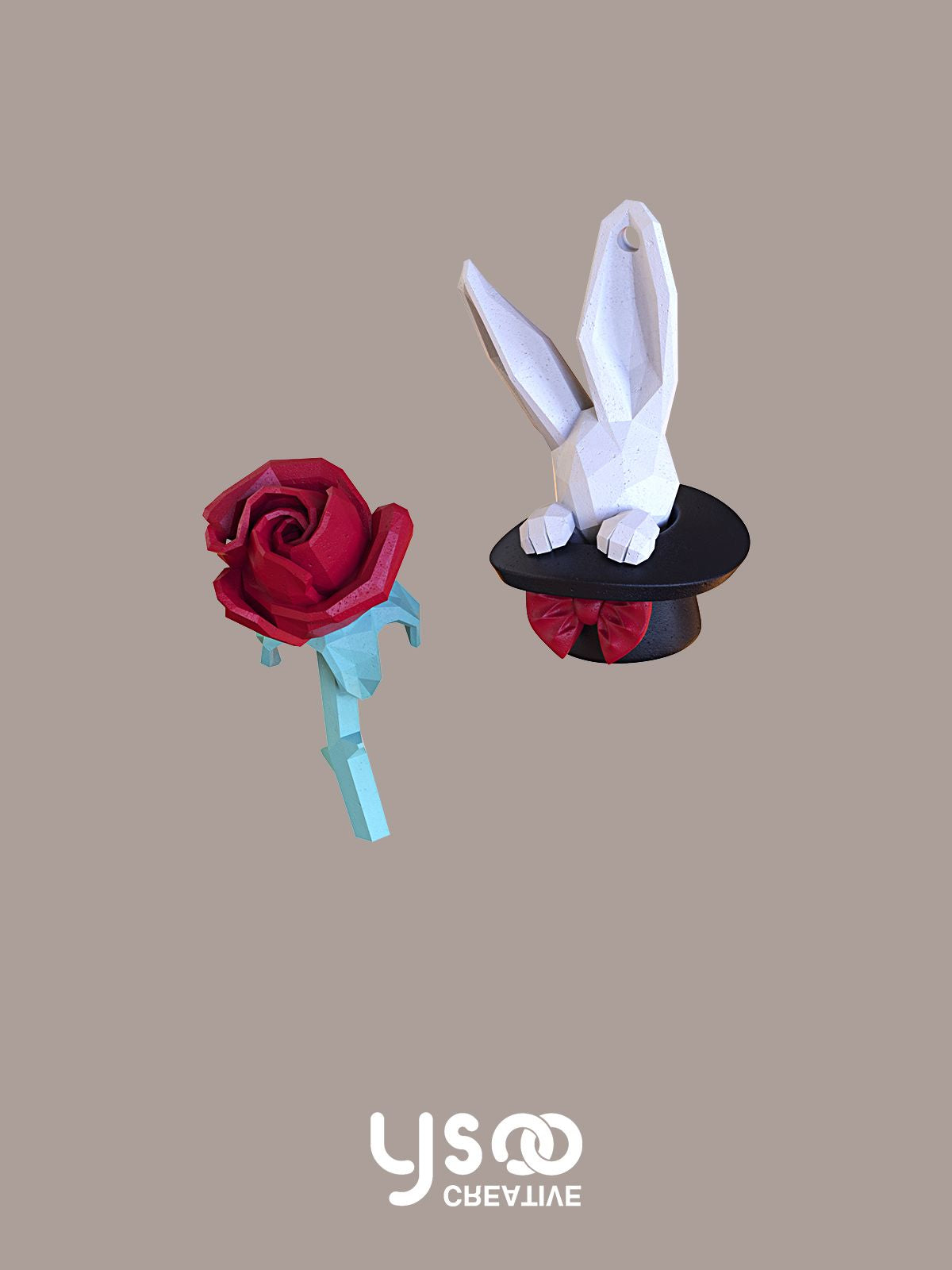 Fairy-tale Flower Rabbit Pierced Earrings