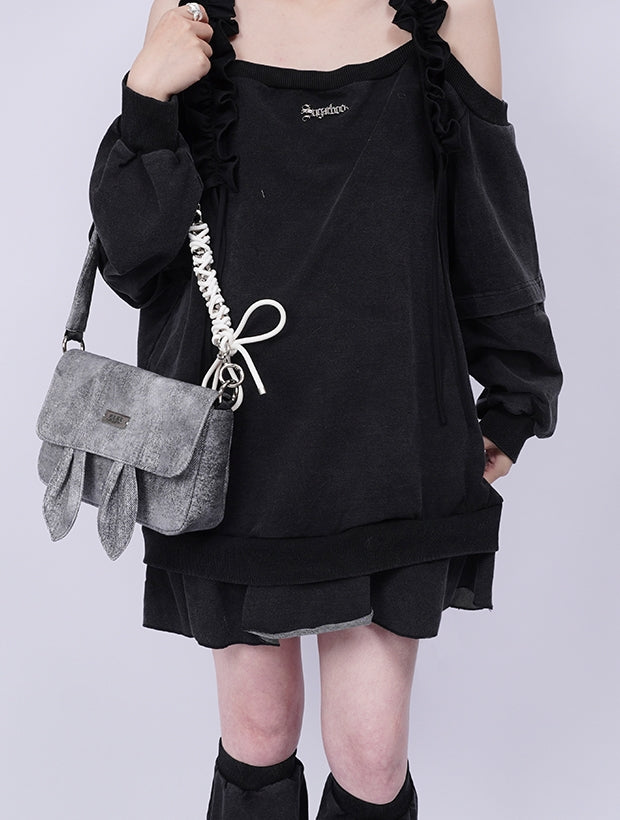 Rabbit-EAR SQUARE FLAP SHOULDER-BAG