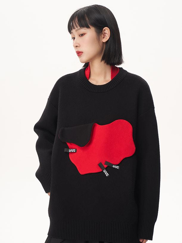 Modern Nichi Loose Bi-Color Pullover