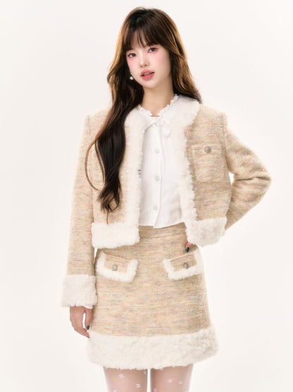 Boa Cute Cute Jacket&amp;Skirt