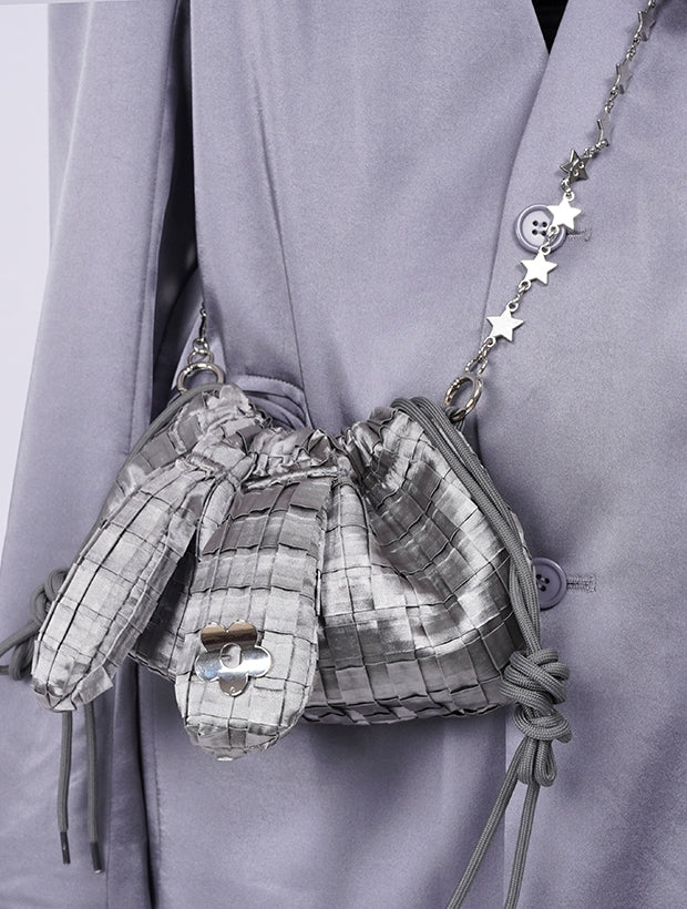 Metallic Rabbit-ear Compact Shoulder-Bag