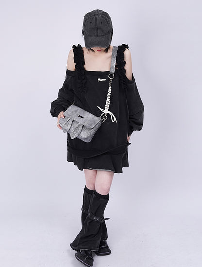 Rabbit-EAR SQUARE FLAP SHOULDER-BAG