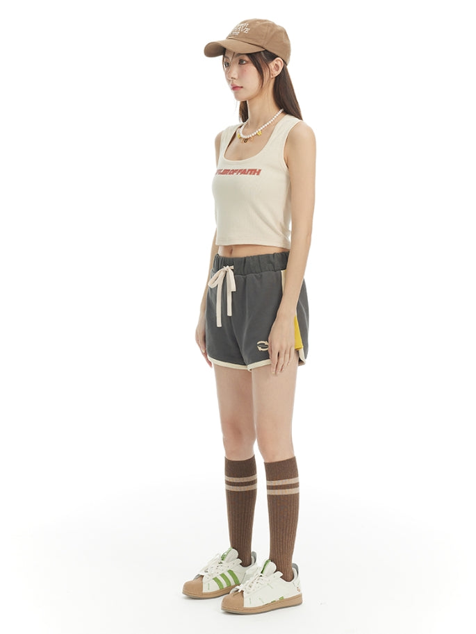 Sleeveless Casual Line Logo Tank-Top