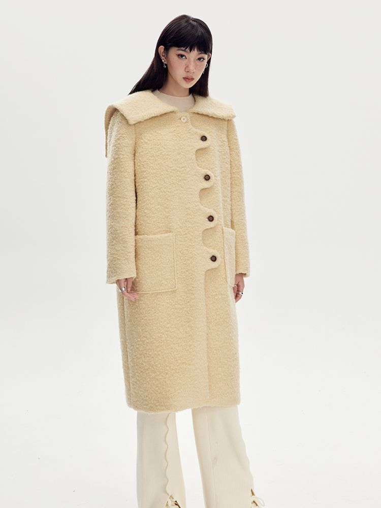 Sailor-Collar Wool Wave Wave Nichi COAT