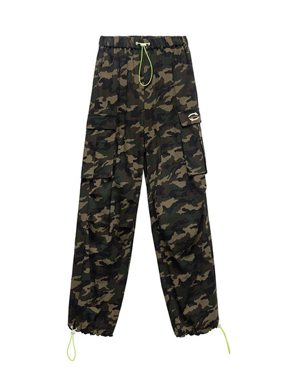 CAMOUFLAGE WILD STRAIGHT CASUAL LOOSE PANTS