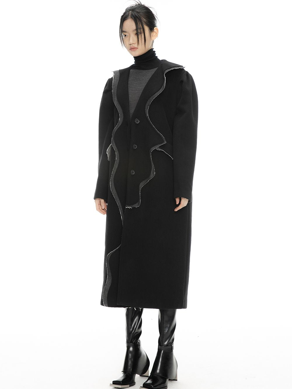 Long Nichi Wool Retro Coat