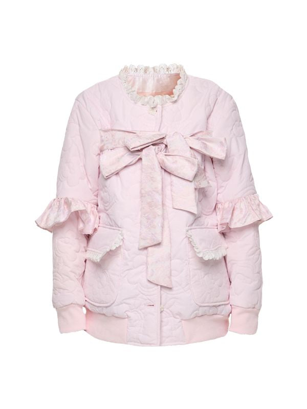 Quilting Frill Cute Ribbon Lace Jacket