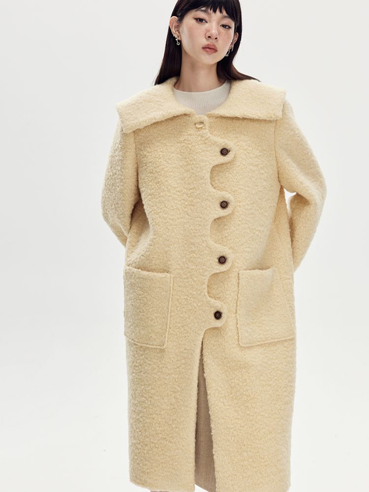 Sailor-Collar Wool Wave Wave Nichi COAT