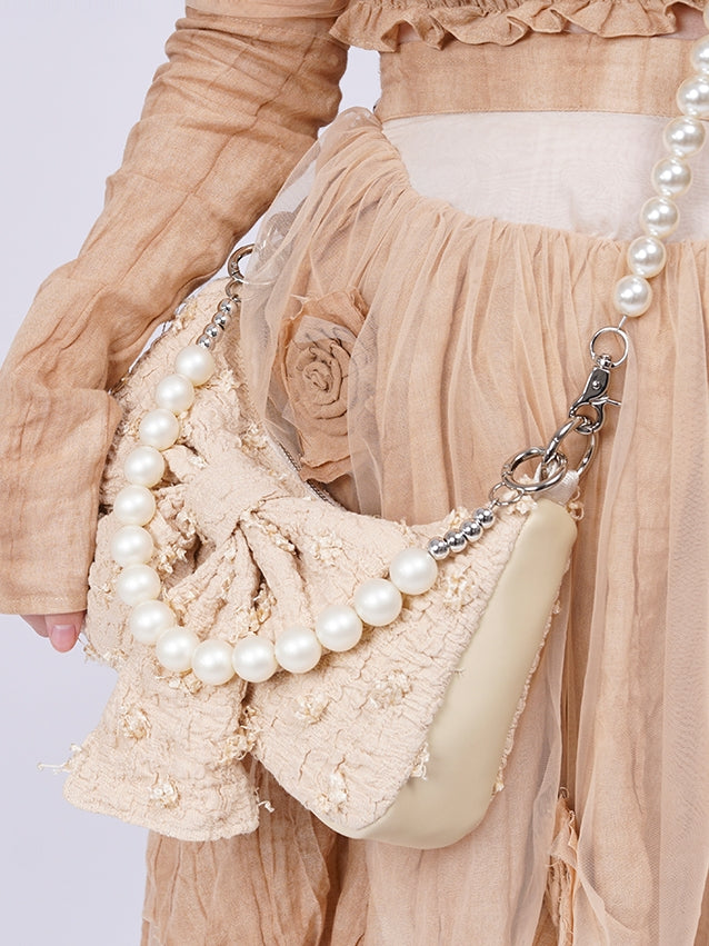 Compact Pearl Ribbon Feminine Bag – ARCANA ARCHIVE