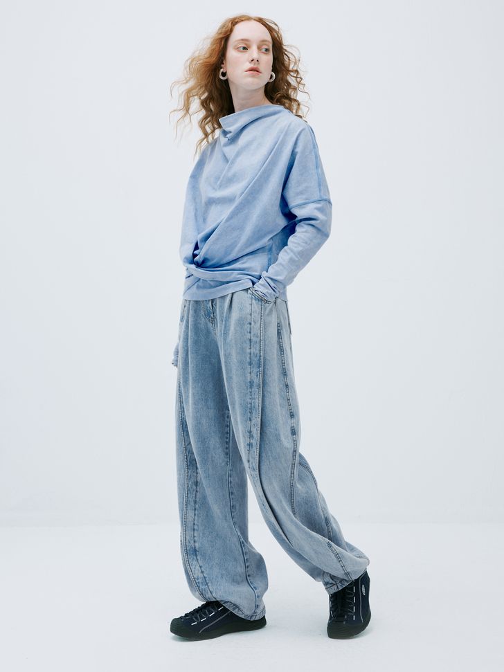 ARCANA Denim Wide-leg Pants フレアパンツ XU 超目玉 期間限定