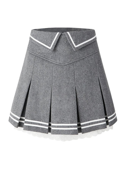 College Pleats Short Skirt