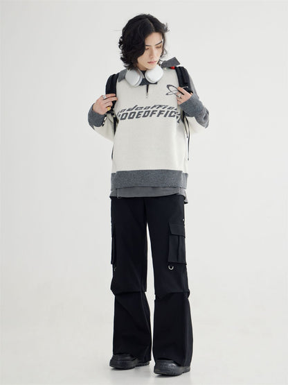 Unisex Casual Wide Flare Cargo-Pants