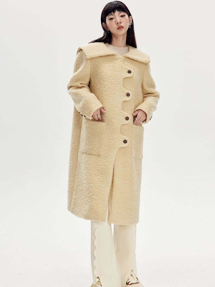 Sailor-Collar Wool Wave Wave Nichi COAT