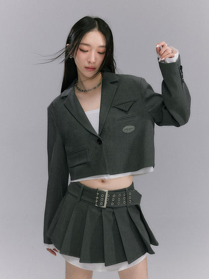 Cropped Short College Jacket