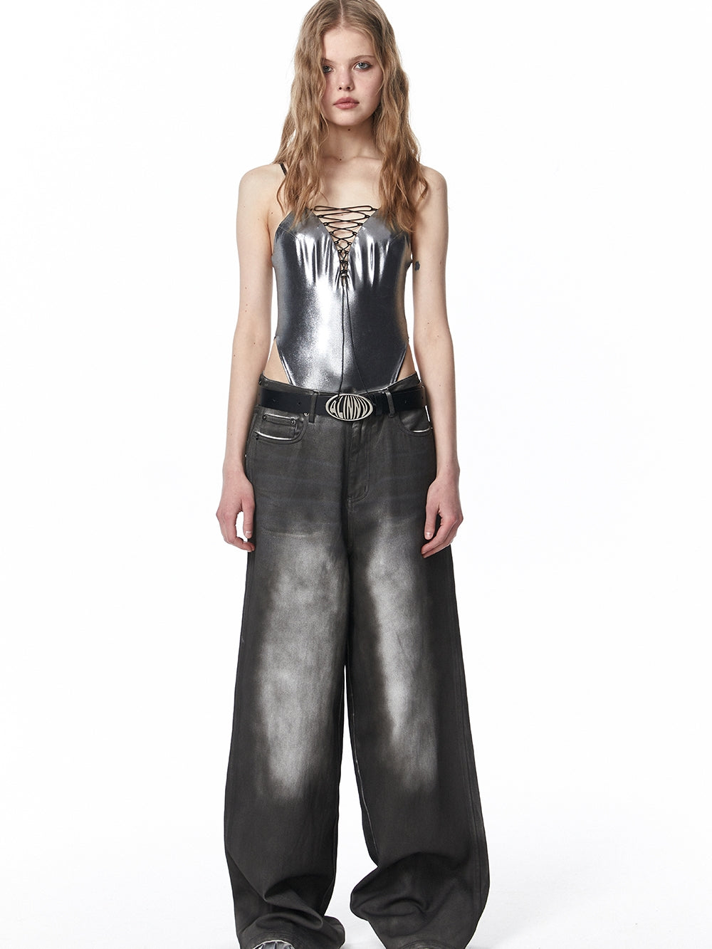 Faded-Denim Jeans Wide Cool Pants – ARCANA ARCHIVE