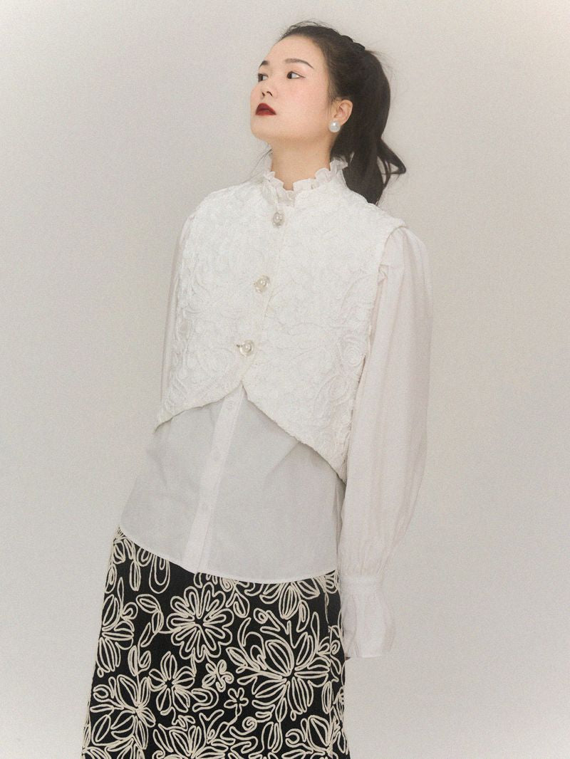 Elizabeth-collar Stand-collar Classical Blouse