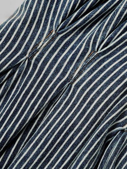 Stripe Long Denim Sweat à capuche unique