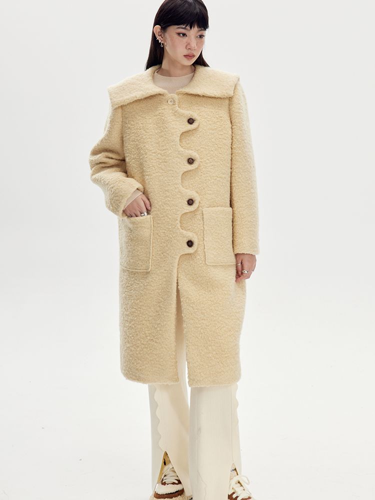 Sailor-Collar Wool Wave Wave Nichi COAT