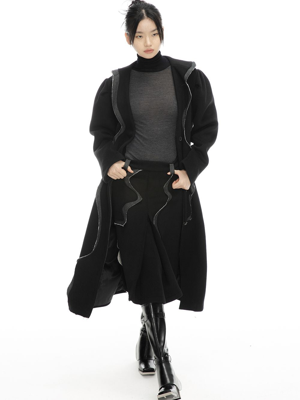 Long Nichi Wool Retro Coat