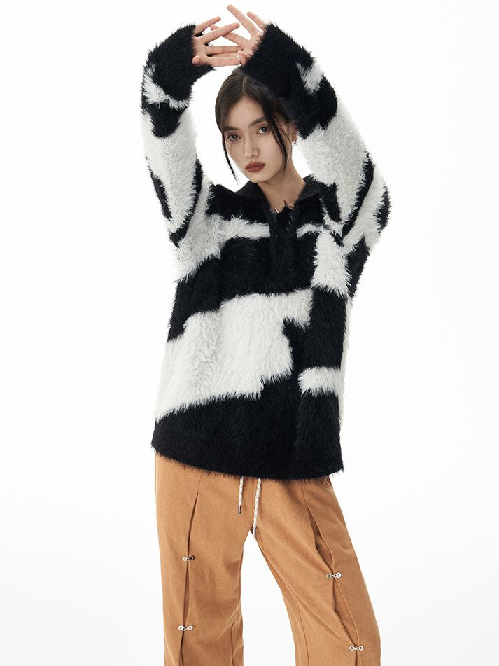 Random Mohair Monotone Knit