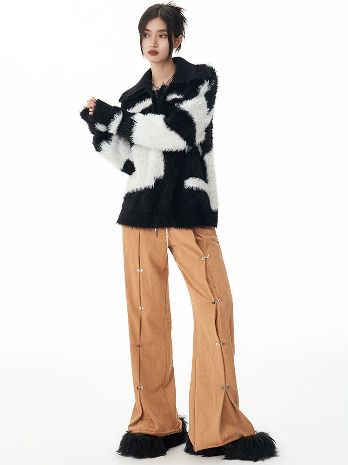 Random Mohair Monotone Knit