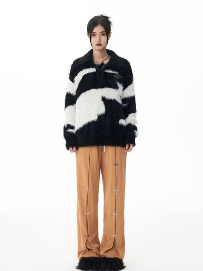 Random Mohair Monotone Knit