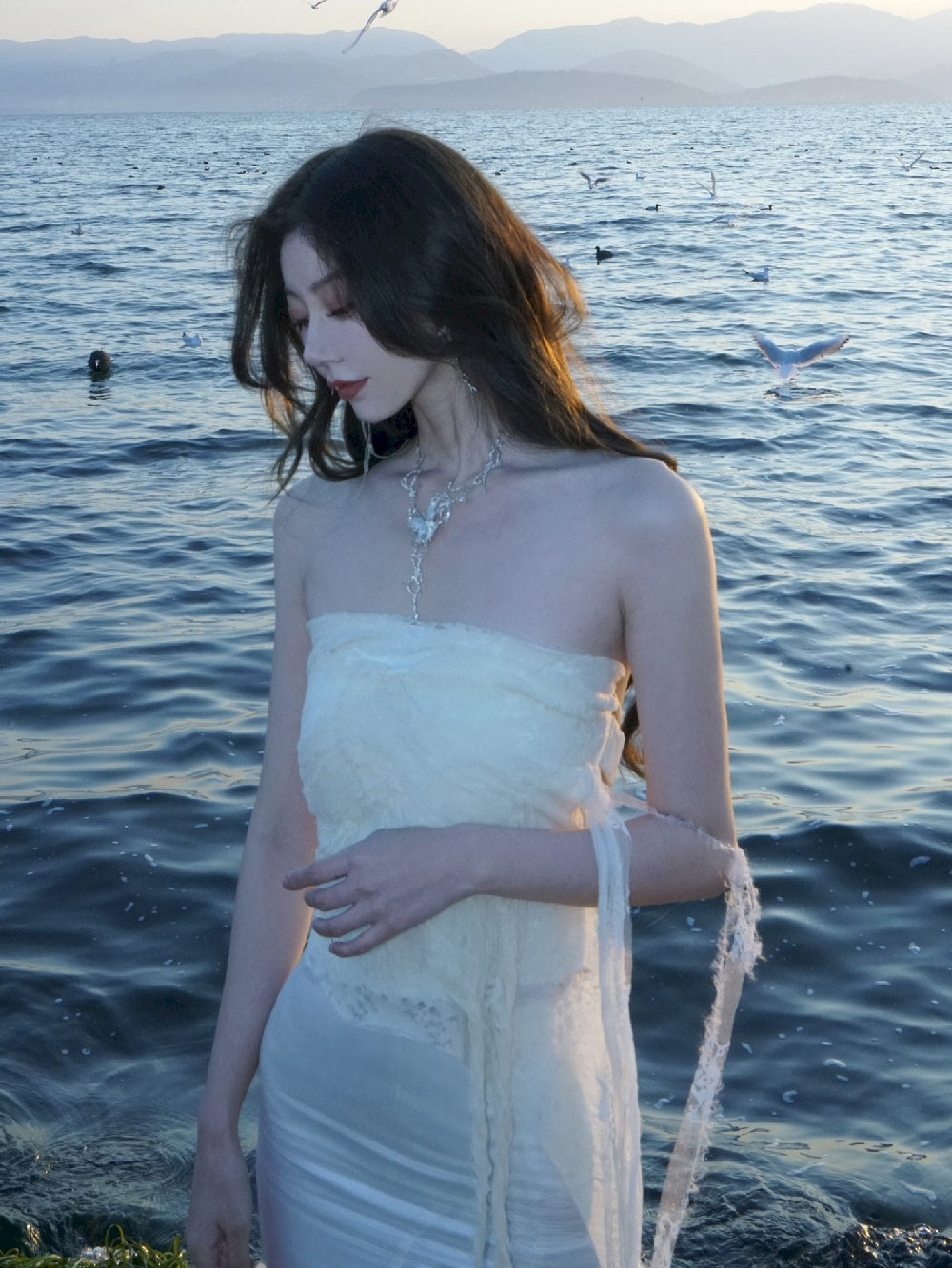 Lace Elegant asymmetry Bare-Top – ARCANA ARCHIVE