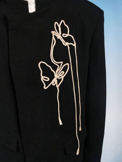 Embroidery Butterfly Middle Jacket