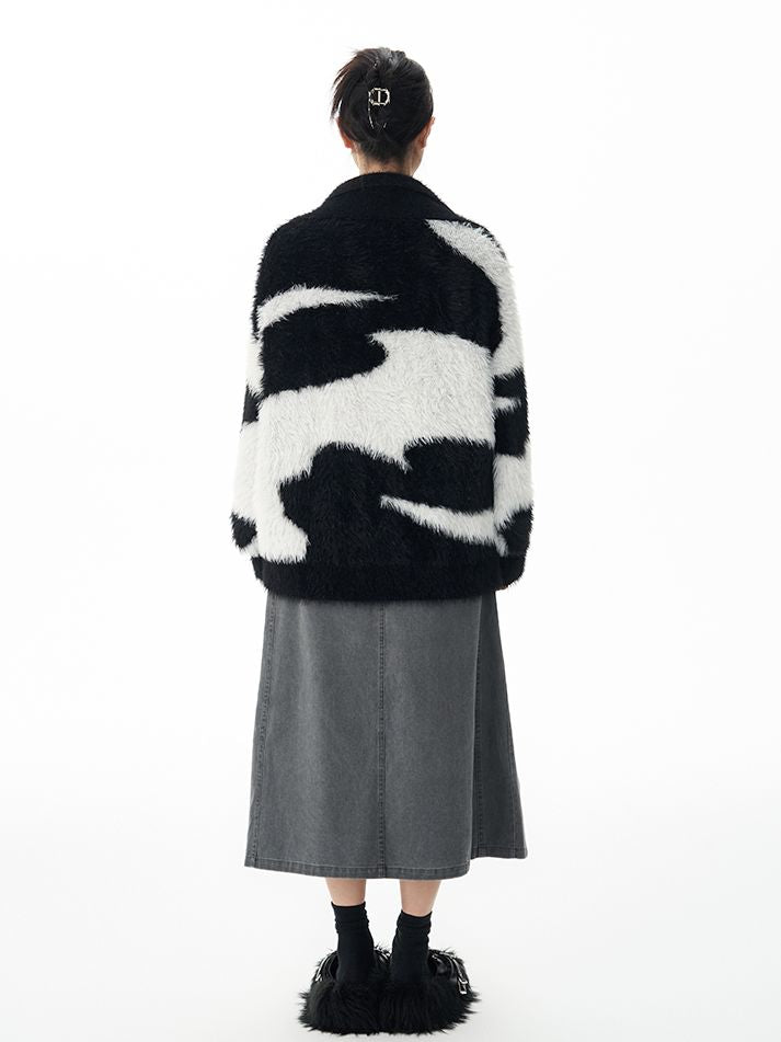 Zufälliger Mohair -Monotone -Strick