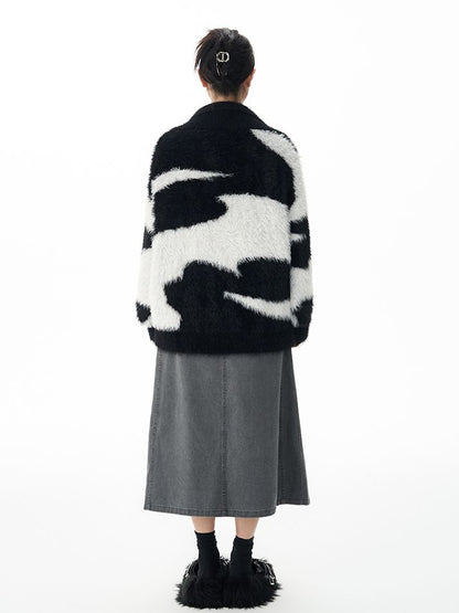 Random Mohair Monotone Knit