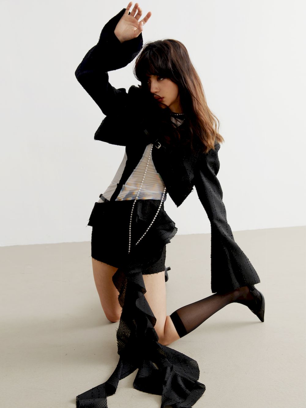 Tassel Nichi Elegant Plain Fringe Skirt main image 1