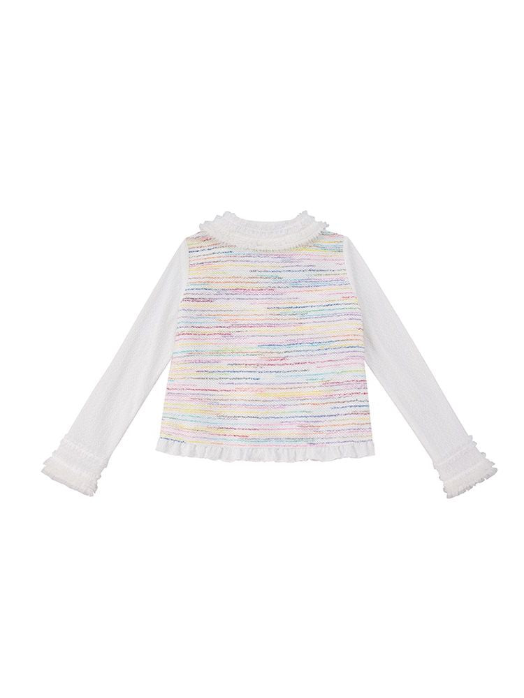 Tops pastel en tricot en dentelle Rainbow Frill