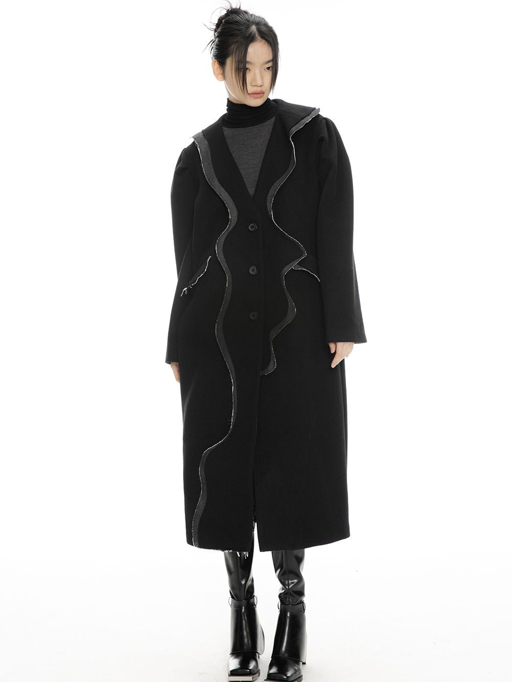 Long Nichi Wool Retro Coat