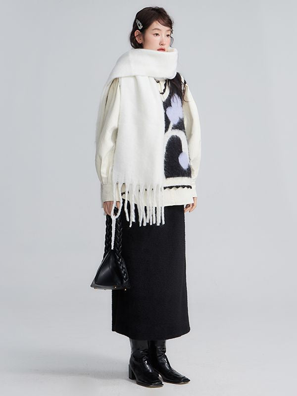 Simple Classy Long Wool Muffler