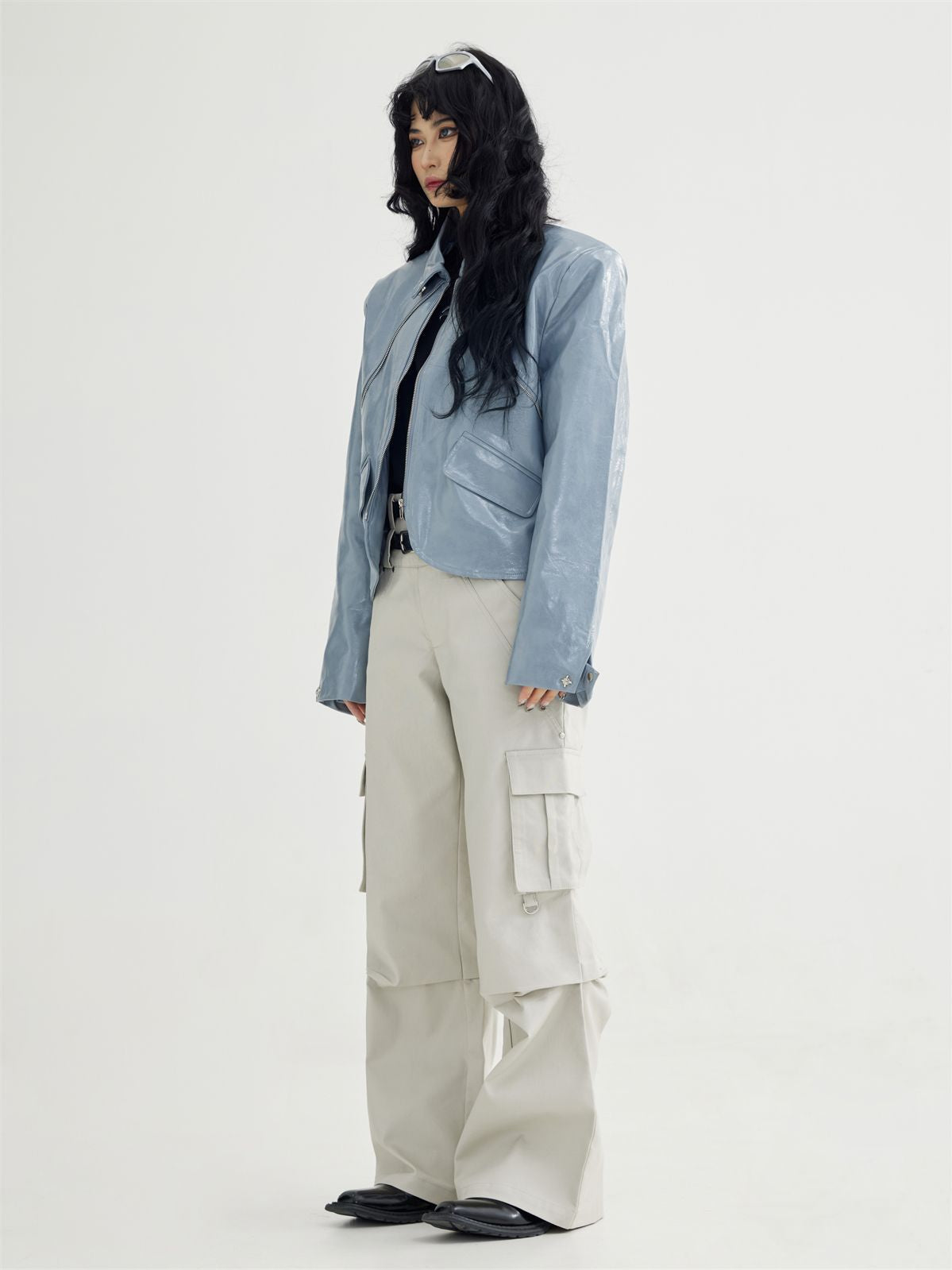 Unisex Casual Wide Flare Cargo-Pants