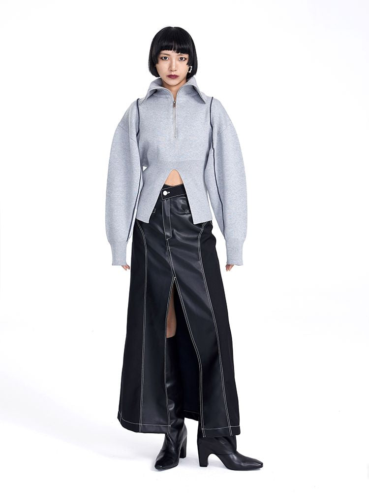 Slit Nichi Sailor-Collar Pullover