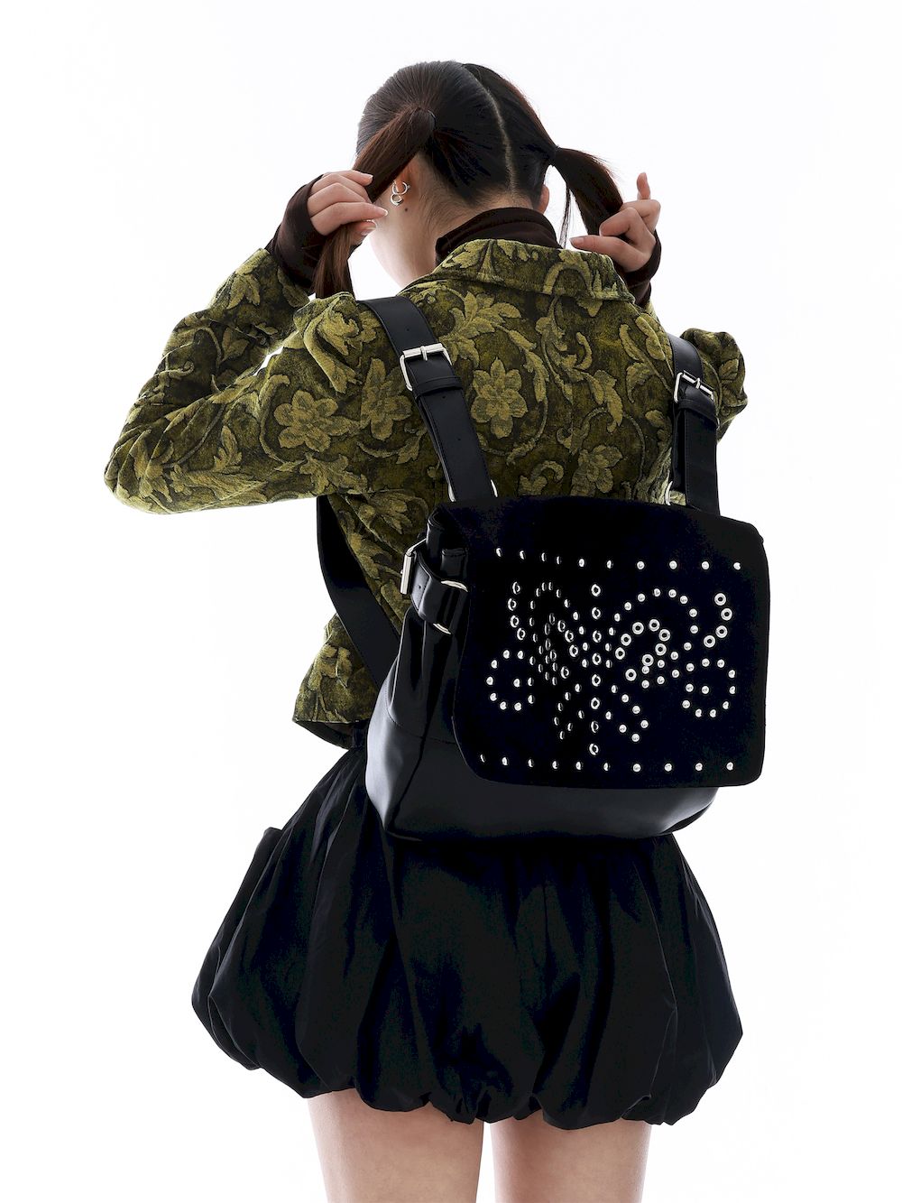 Rivet Butterfly Suede Bag