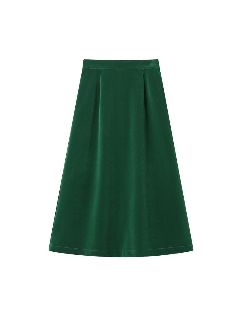 Plain Velvet Velours Long -Skirt -Chemical Girl – ARCANA ARCHIVE