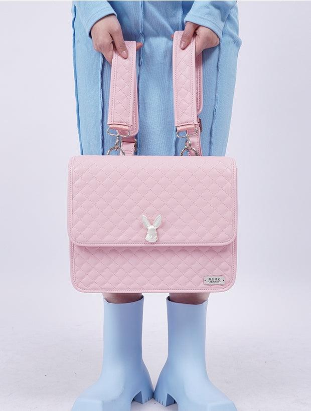 Quilting Square Rabbit Bag Backpack