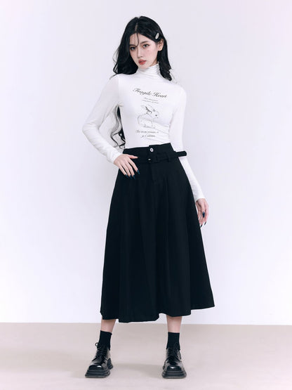 High-beck Slim Retro handwritten Cutsew