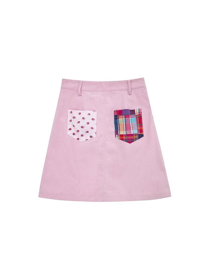 Patchwork Nichi Colorful Cute Skirt