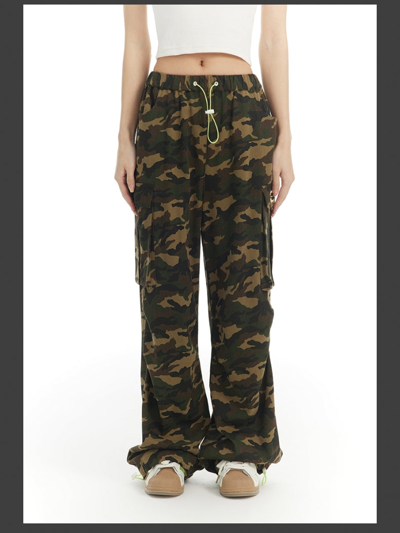 Camouflage pantalon de poche latérale décontractée décontractée