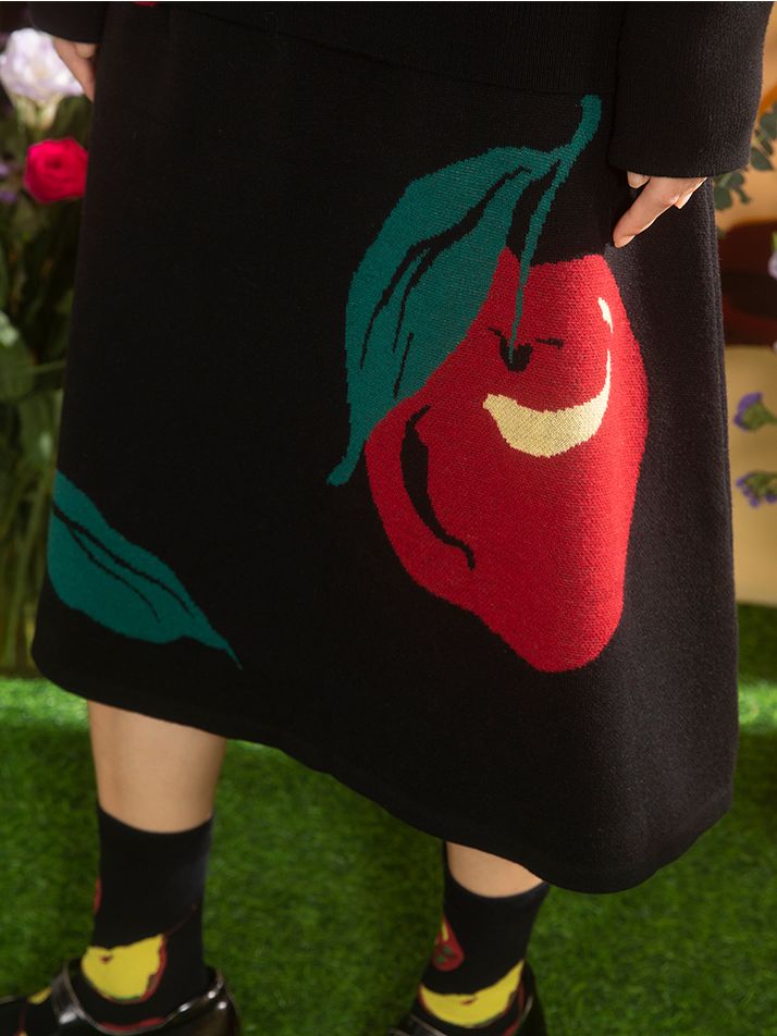 Apple Nichi Retro Knit Tops &amp; Skirt