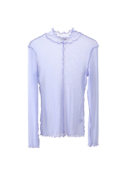 Sheer Mellow Frill-Neck Cutsew