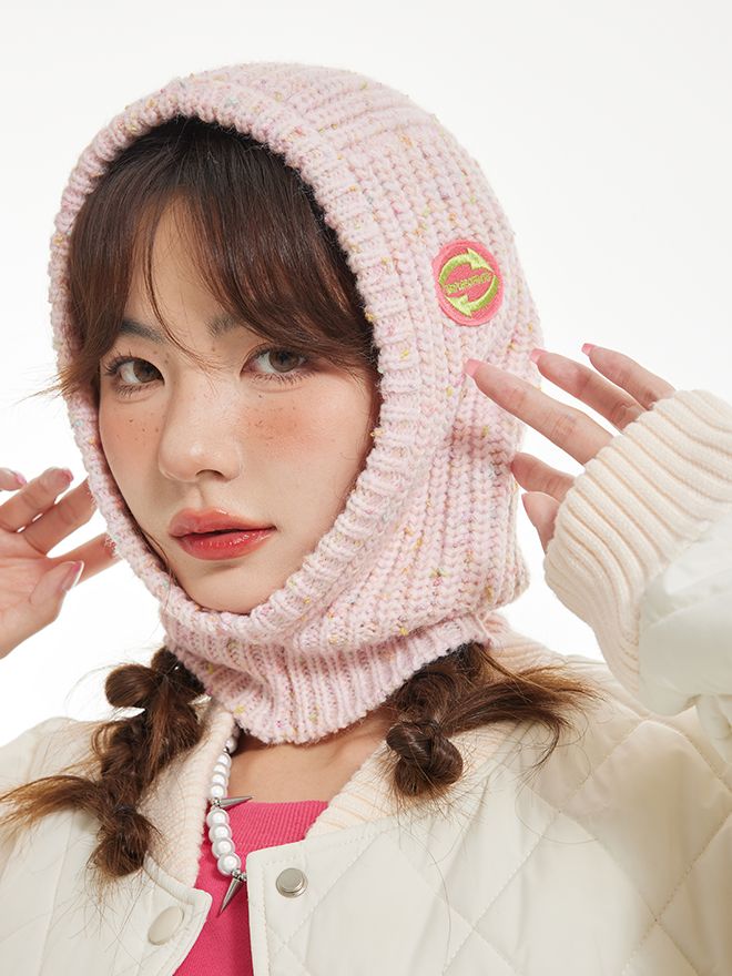 Knit Mix-Color Balaclava-CAP