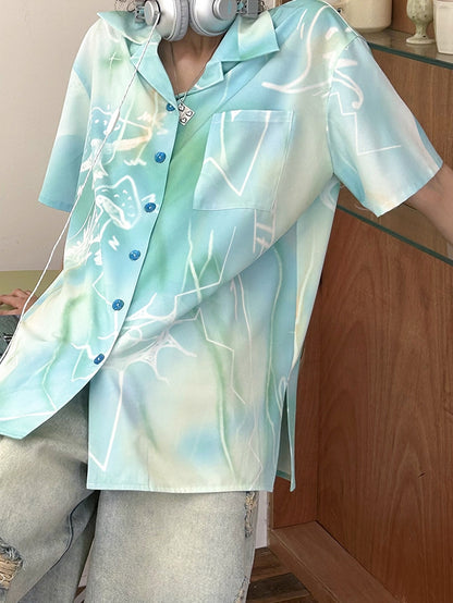 Paint Casual Oversize VIVID MUSHROOM SHIRT